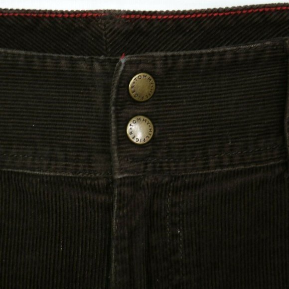 Tommy Hilfiger Corduroy Bootcut Pants Jeans Brown 12 X 31 - Picture 8 of 9